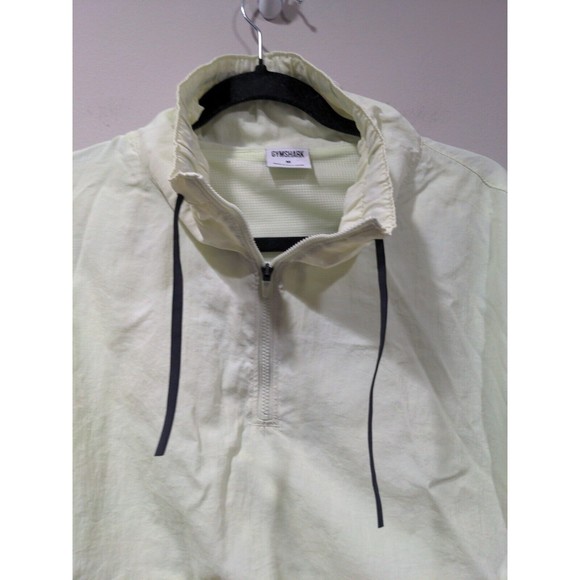 Gymshark Women's Cropped Windbreaker 1/2 Zip Size M Green Athletic Lightweight - Picture 2 of 7